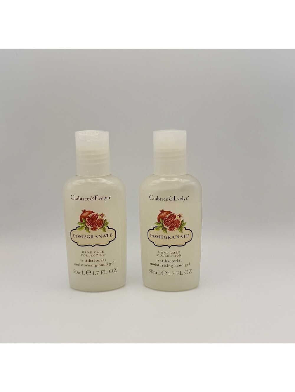 2 Crabtree & Evelyn Pomegranate Hand Care 1.7 Oz Moisturizing Hand Gel